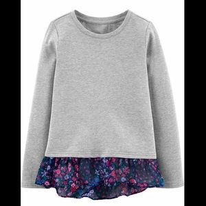OshKosh Girls Sweater with Floral Print Size 7